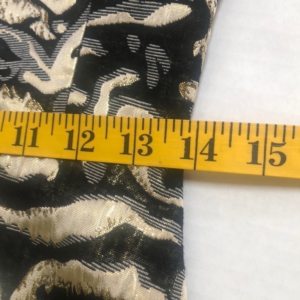 Design Lab (Lord& Taylor) Black/ Gold Animal Print Jacquard Cocktail Dress Sz S - Picture 13 of 16